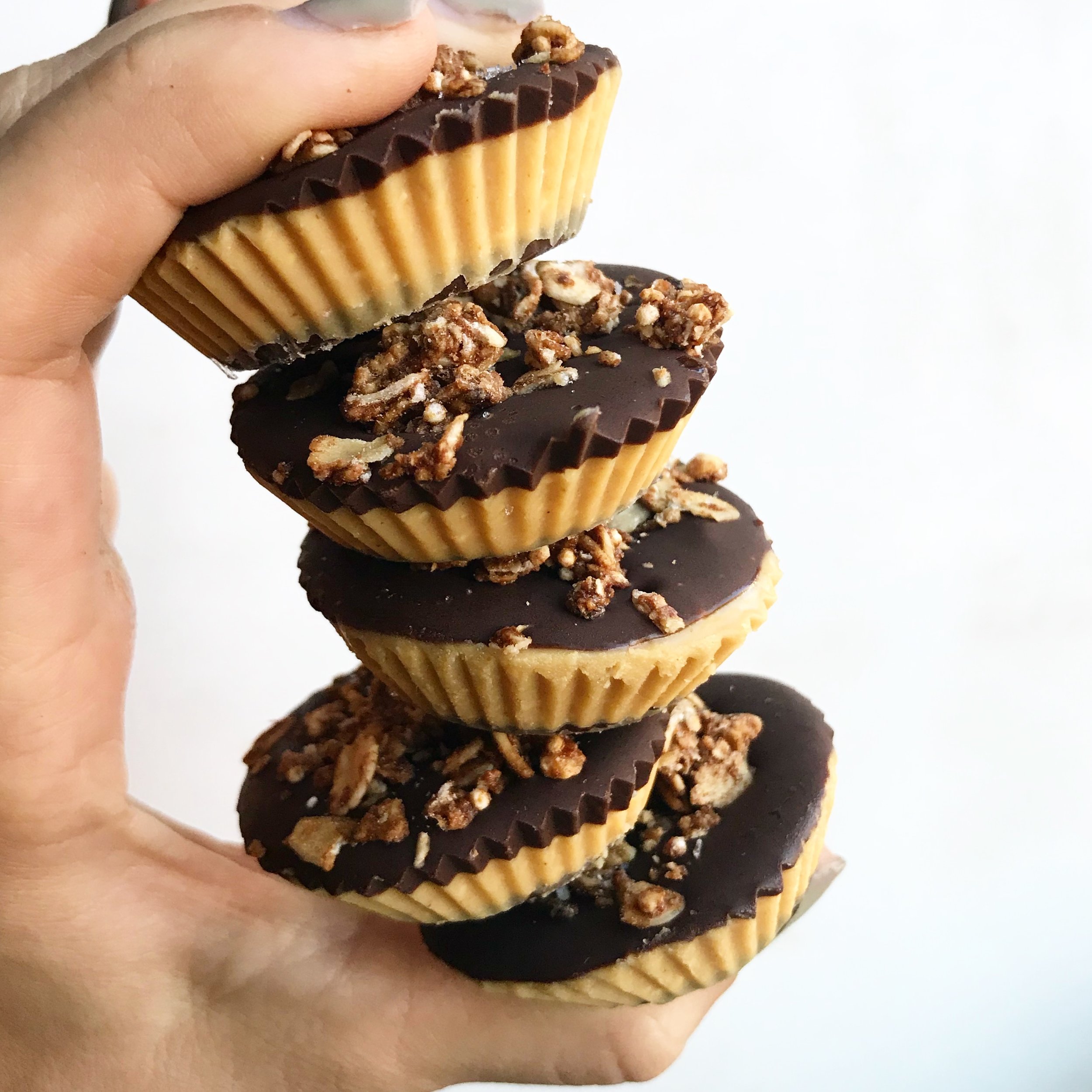 Frozen Chaga Coconut Peanut Butter Chocolate Cups