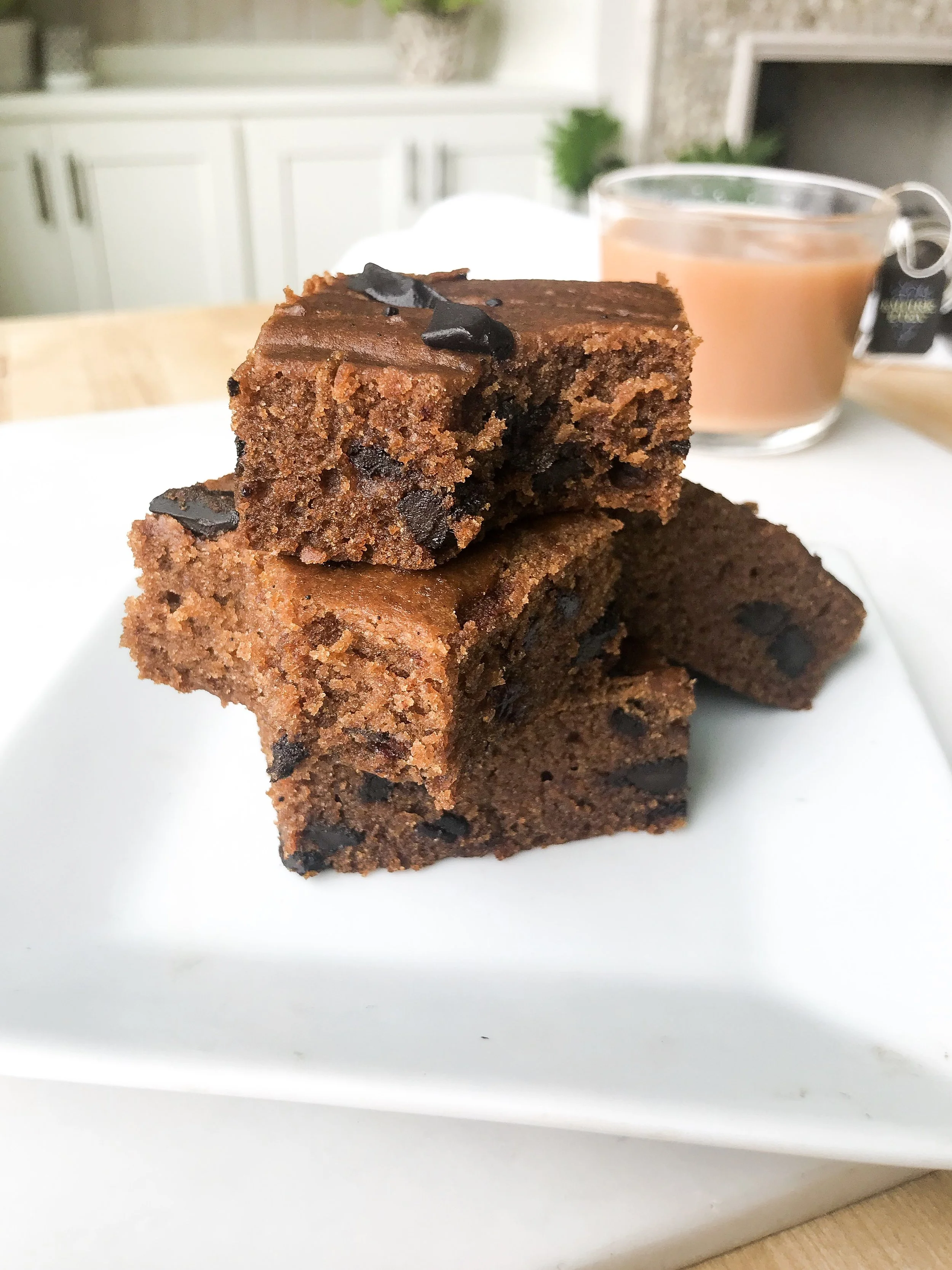Earl Grey Brownies (Gluten Free + Vegan) 