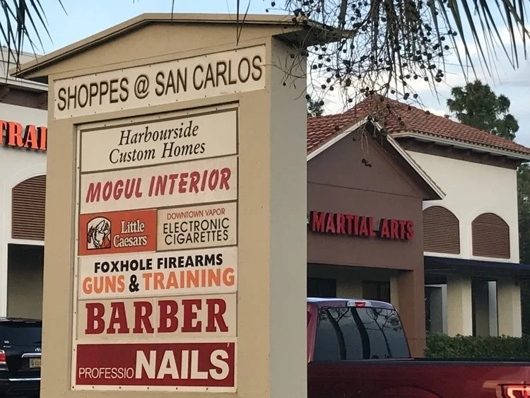 Conveniently located directly on 41 (Cleveland Ave.) in the Soppes at San Carlos Plaza. Just look for the Little Caesars Pizza plaza.