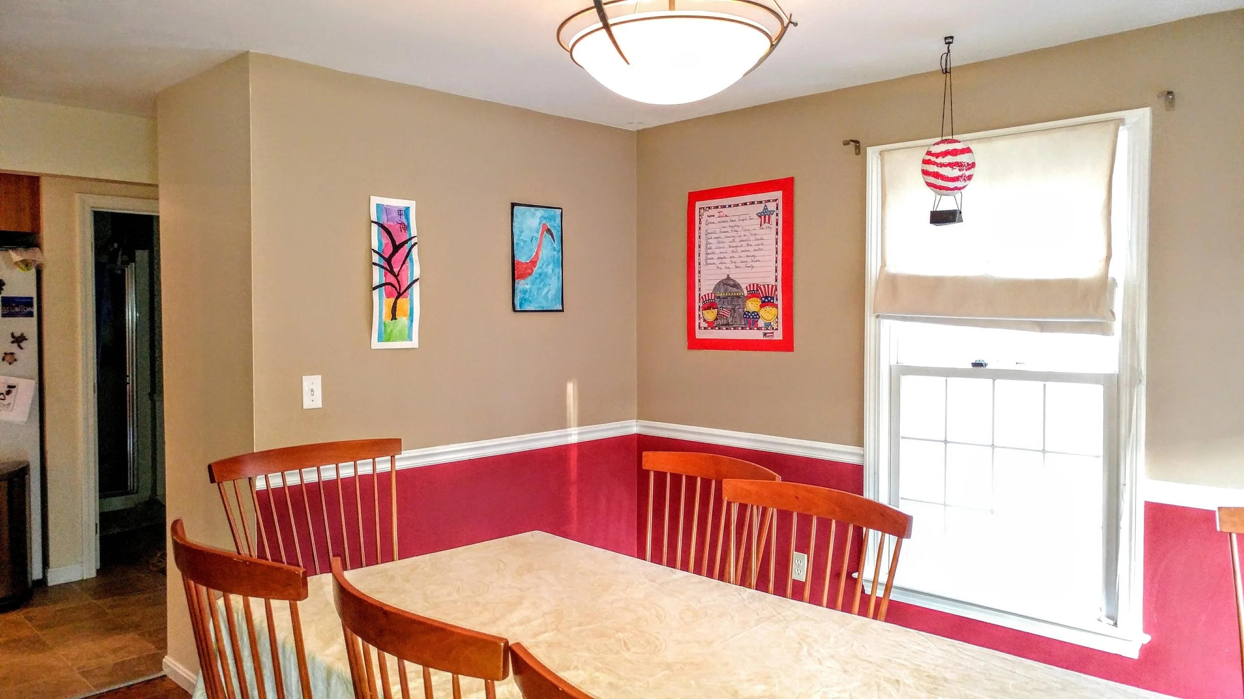 BEFORE: This was the family dining room that needed to be repurposed.