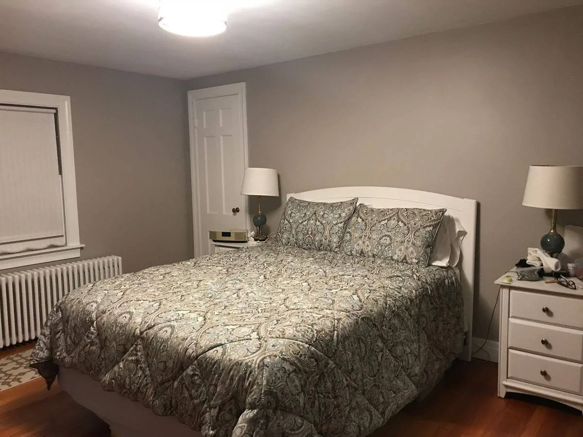 BEFORE: A bit gloomy yet this room has all of the potential to go from Gloom to Bloom with just a few key changes.