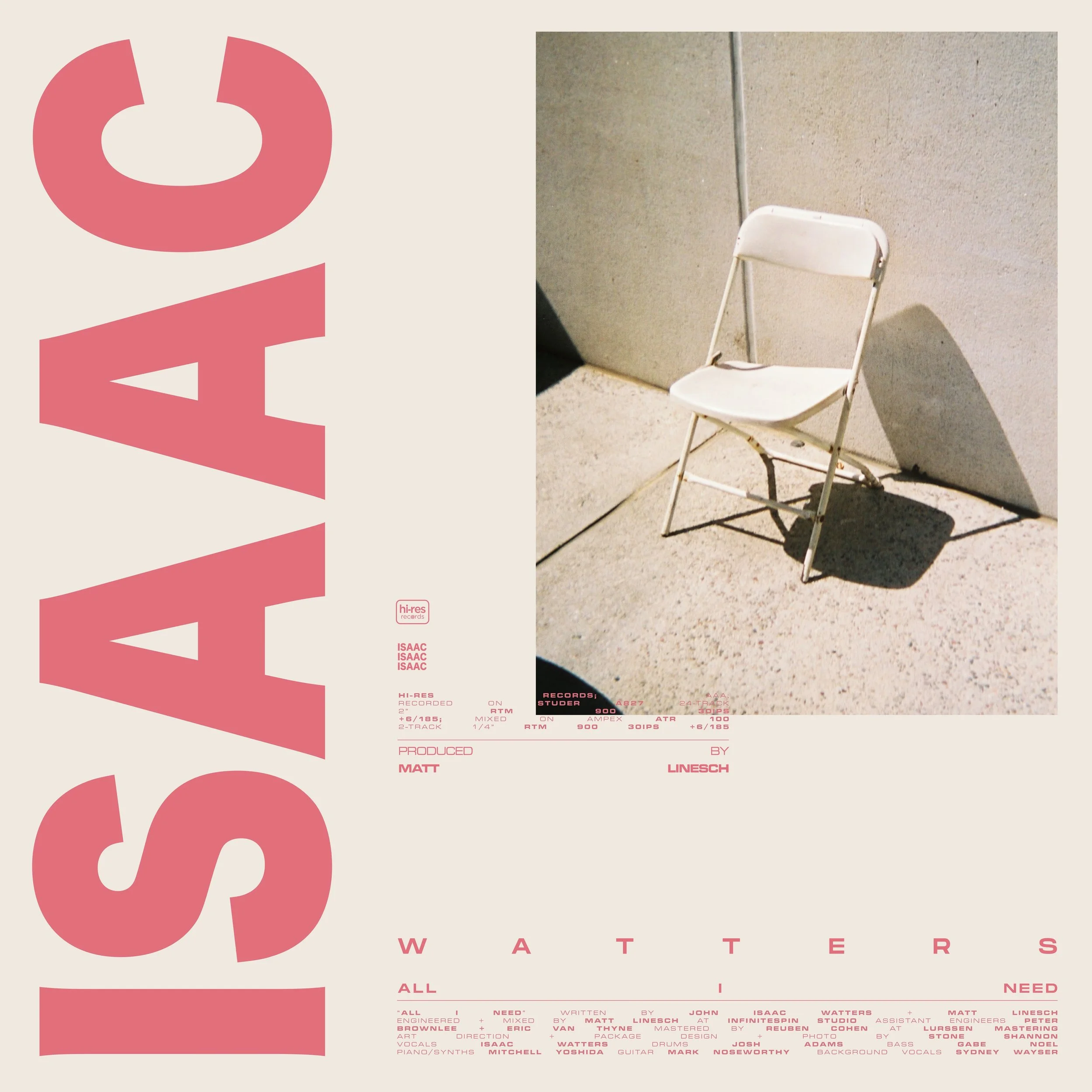 ISAAC WATTERS LOOKS TO THE STARS ON NEW SINGLE “ALL I NEED” VIA hi-res records