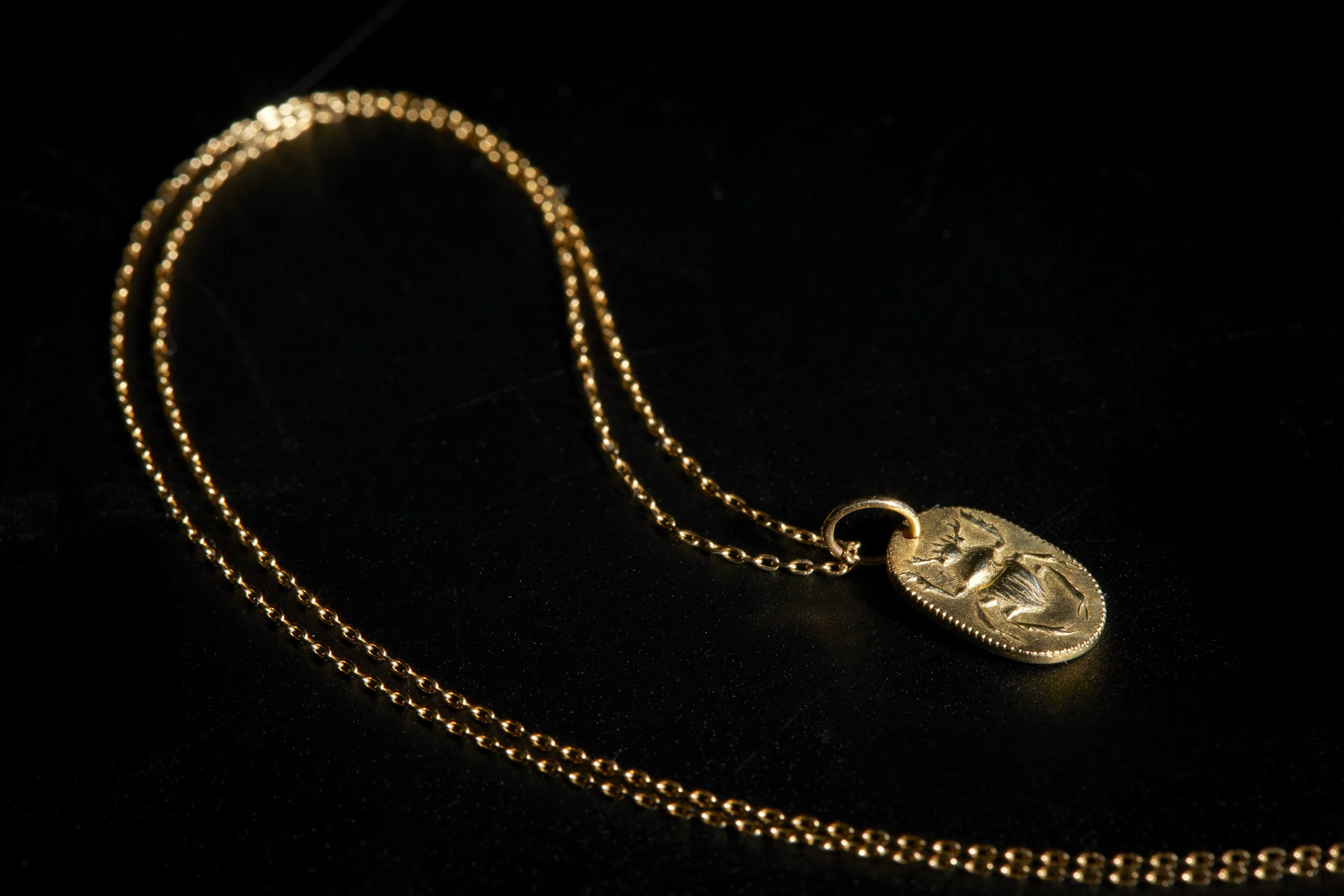 Golden Scarab Pendant