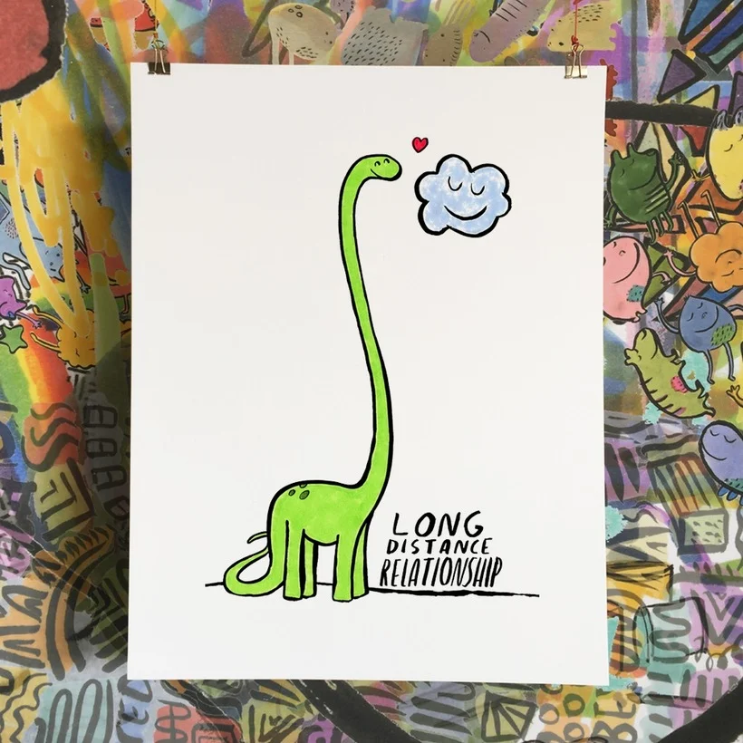 Dallas Clayton | Long Distance Relationship Art Print
