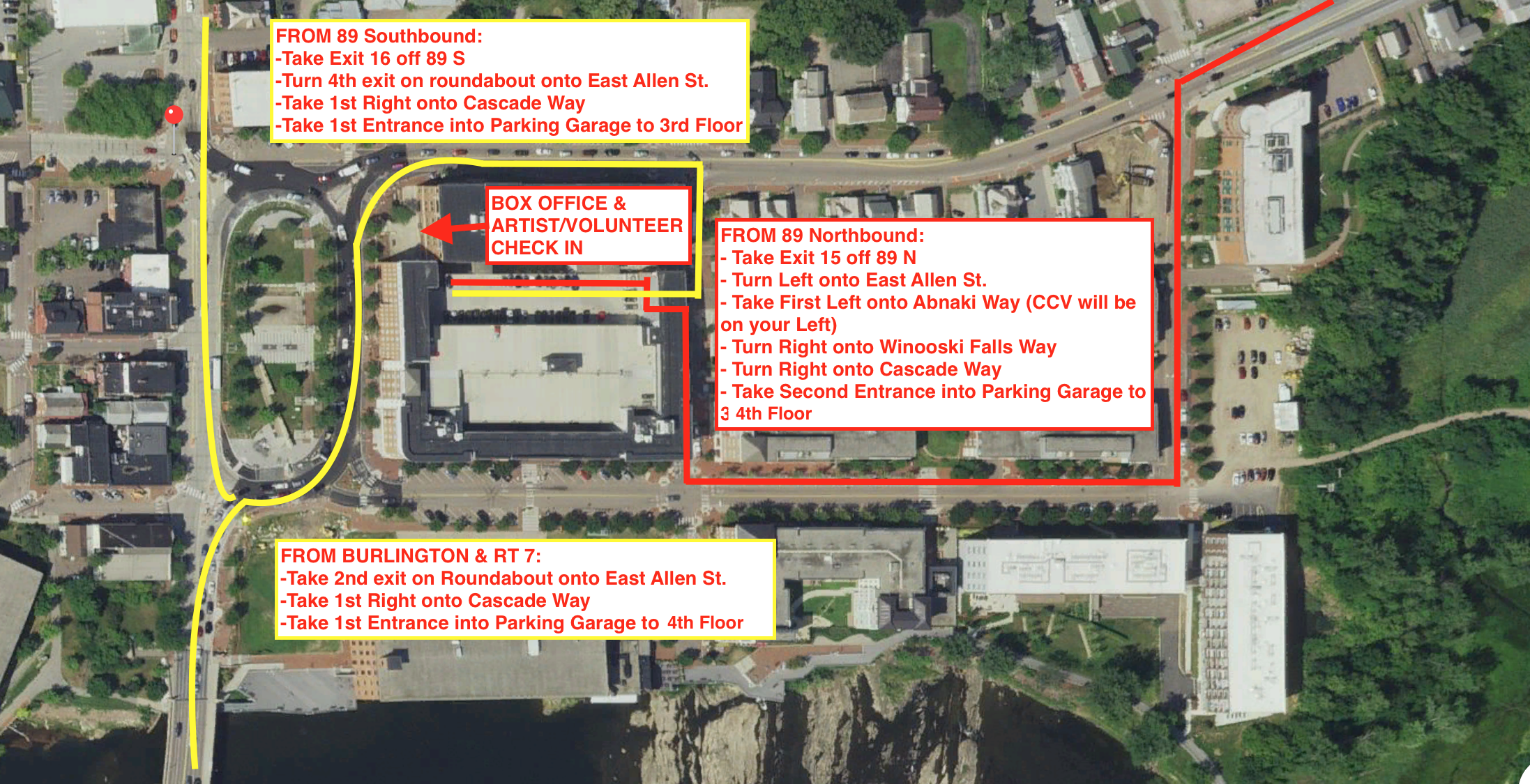 PARKING IN THE GARAGE WILL BE FREE OF CHARGE ALL WEEKEND