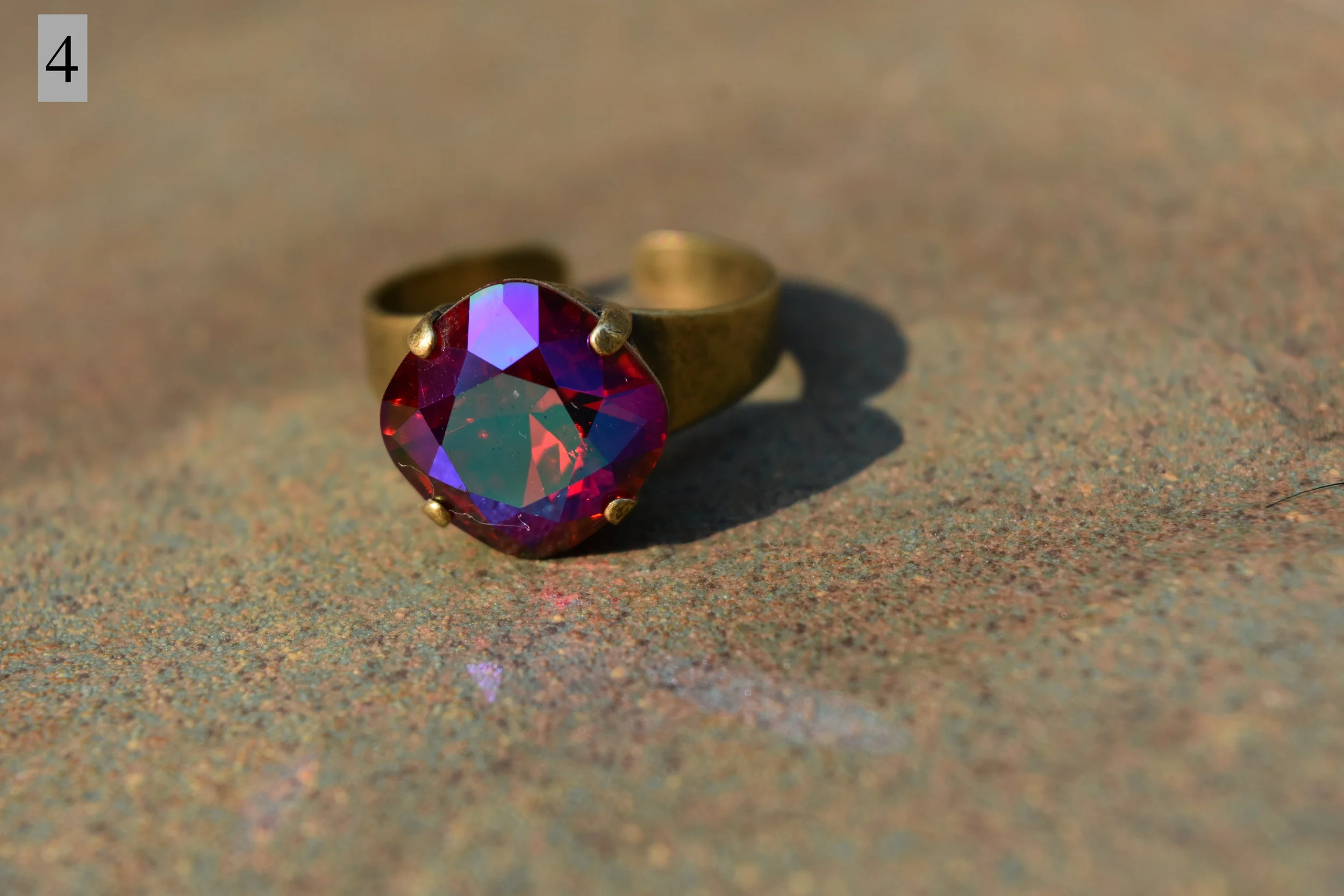 glacier fuchsia on gold