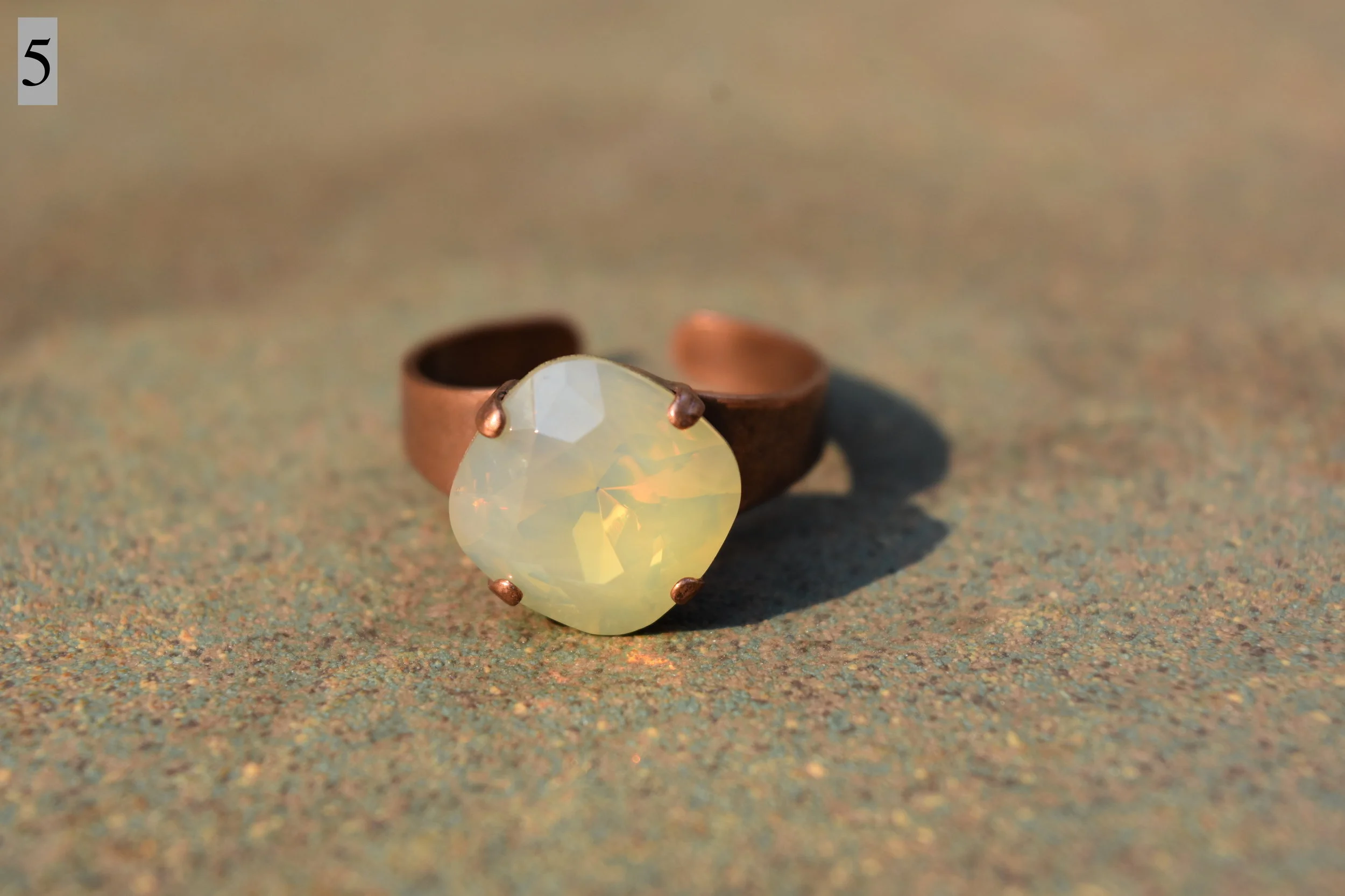 milky white on copper