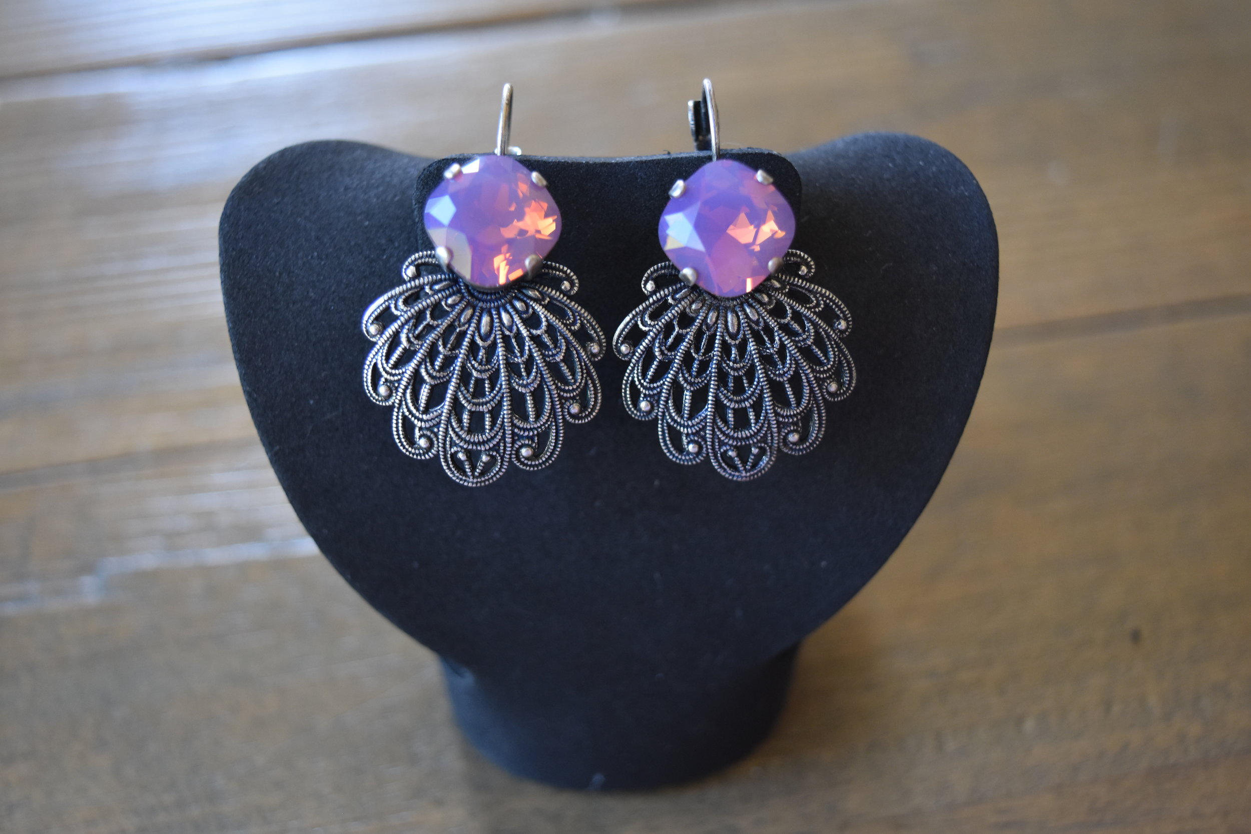 milky rose on silver