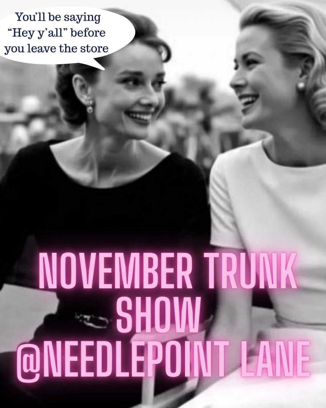 The trunk show this month is at Needlepoint Lane in Spartanburg, SC. And don&rsquo;t forget to sign up for the Paint to Thread Class with Janeann Sleeman and I on November 14&amp;15!!
