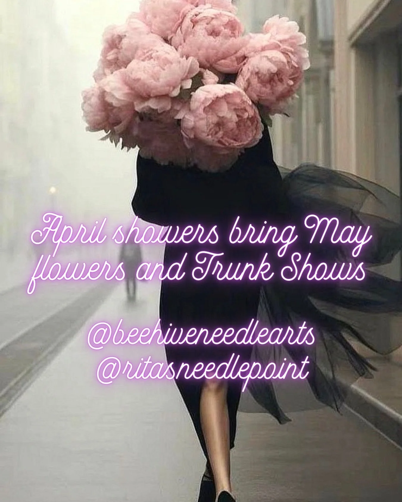 This month of May brings two opportunities to shop the Anne Fisher Trunk Show @beehiveneedlearts and @ritasneedlepoint