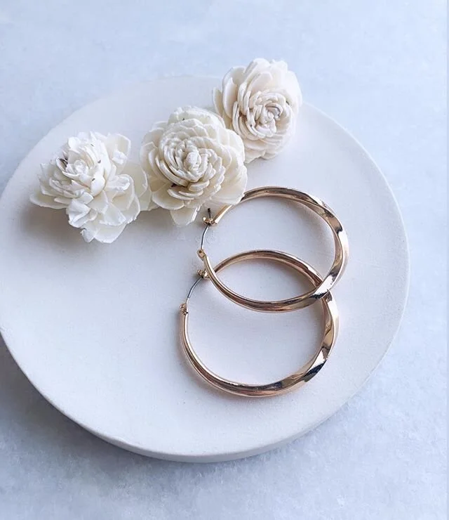 Our hoops are 18k gold plated &amp; dipped in lacquer for a long beautiful life ✨