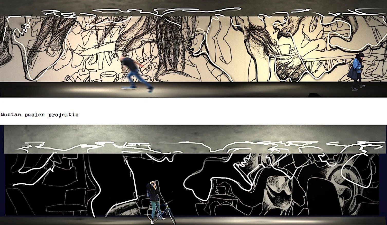 PROJECTIONS OF THE TUNNEL WALLS