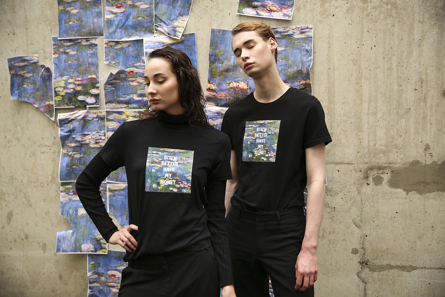 Concept & T-shirt: Marciano Lansu Styling: Janne Model:s Bennet & Sophie