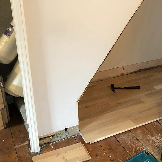 Laying New Wood Flooring Over Original, How To Lay Solid Wood Flooring On Stairs