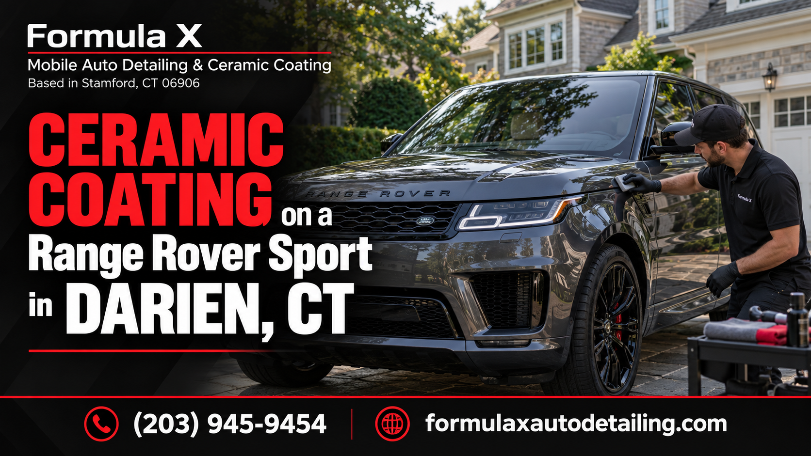 Ceramic Coating on a Range Rover Sport in Darien, CT