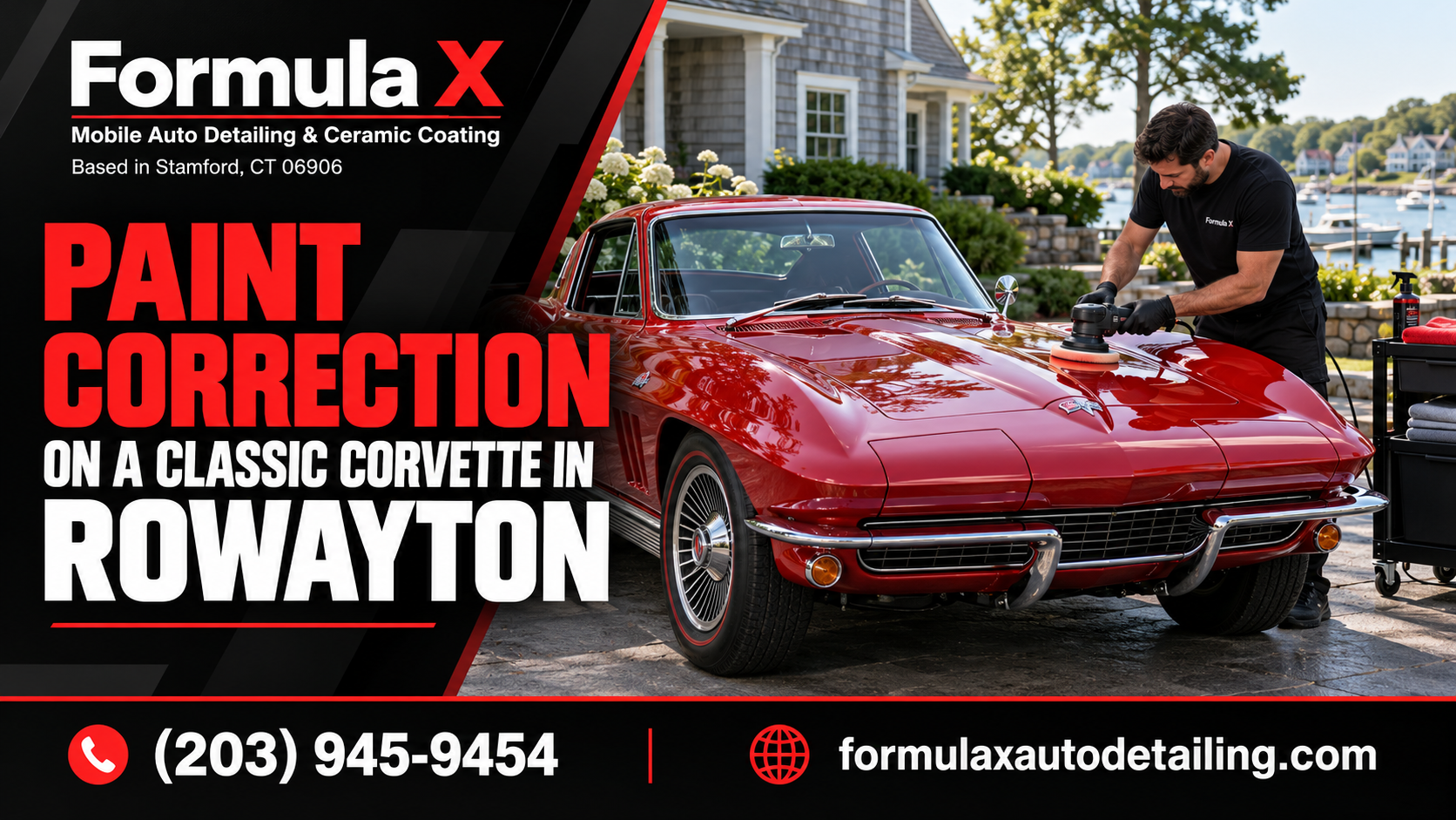 Paint Correction on a Classic Corvette in Rowayton, CT