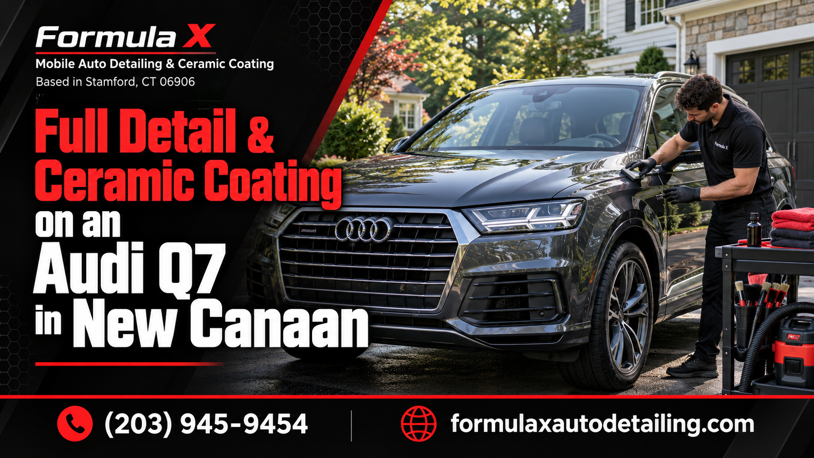 Full Detail & Ceramic Coating on an Audi Q7 in New Canaan, CT