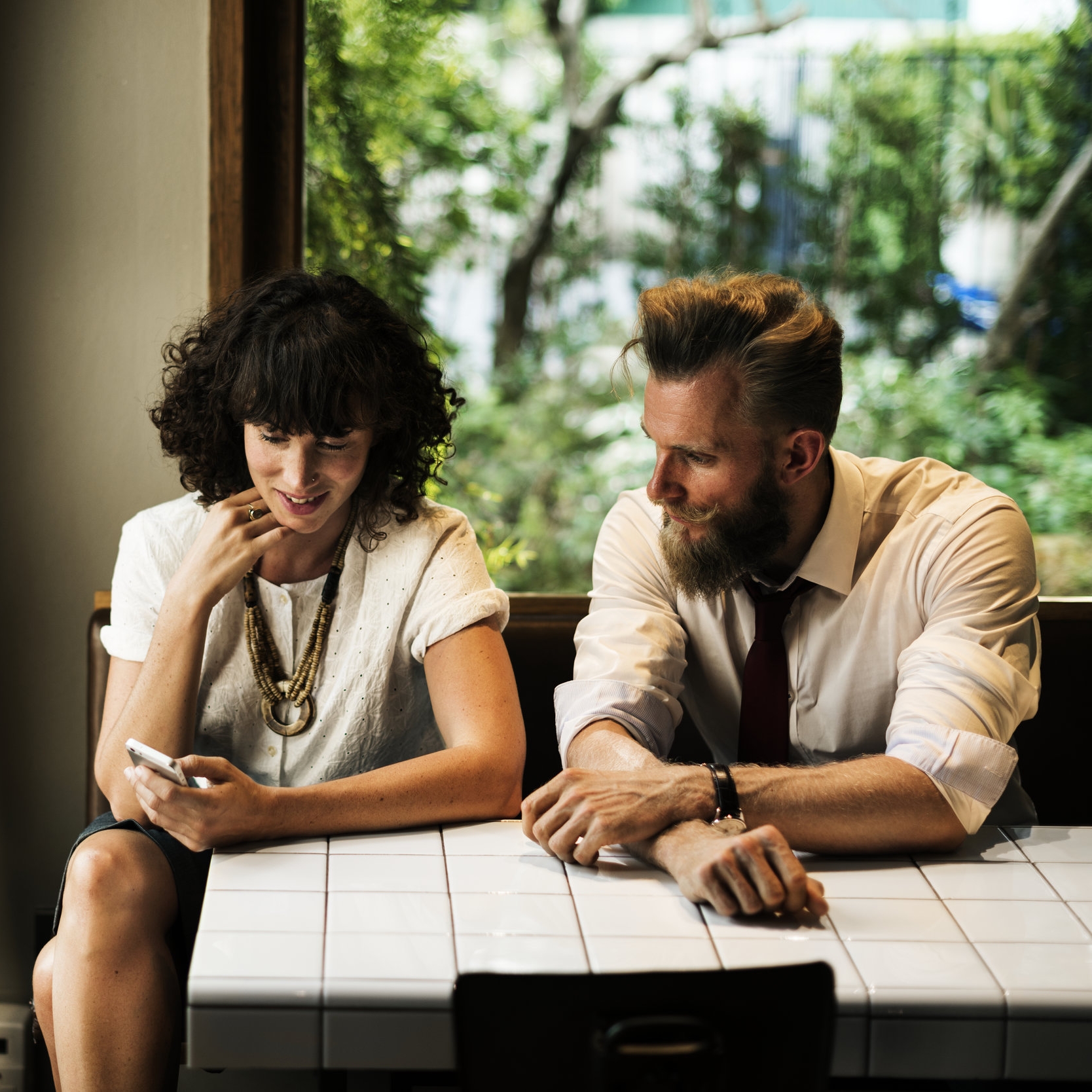 Business agreement deal at coffee shop