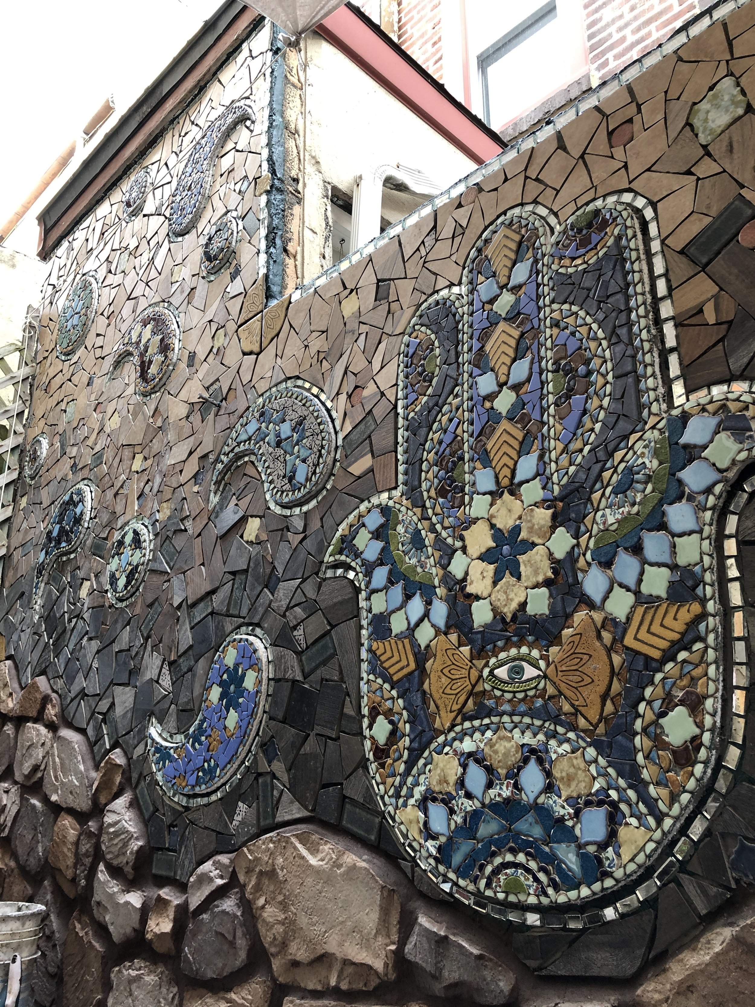 Metzner Mosaics: Patio mural, urban oasis