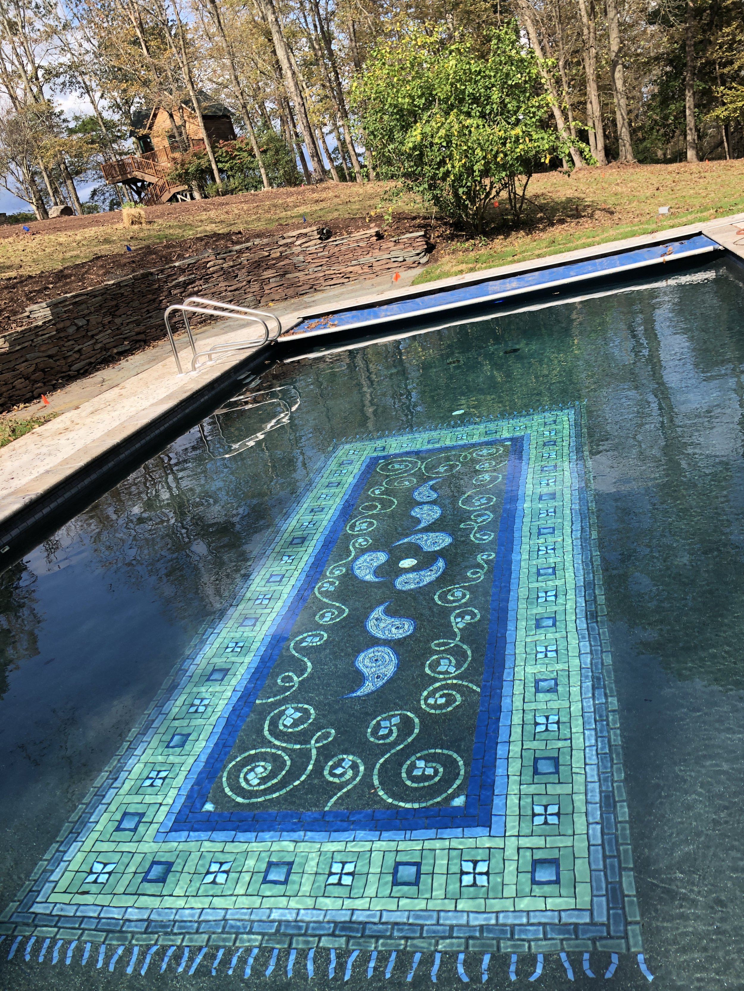 Metzner Mosaics: Swimming Pool, Hearst meets Aladin