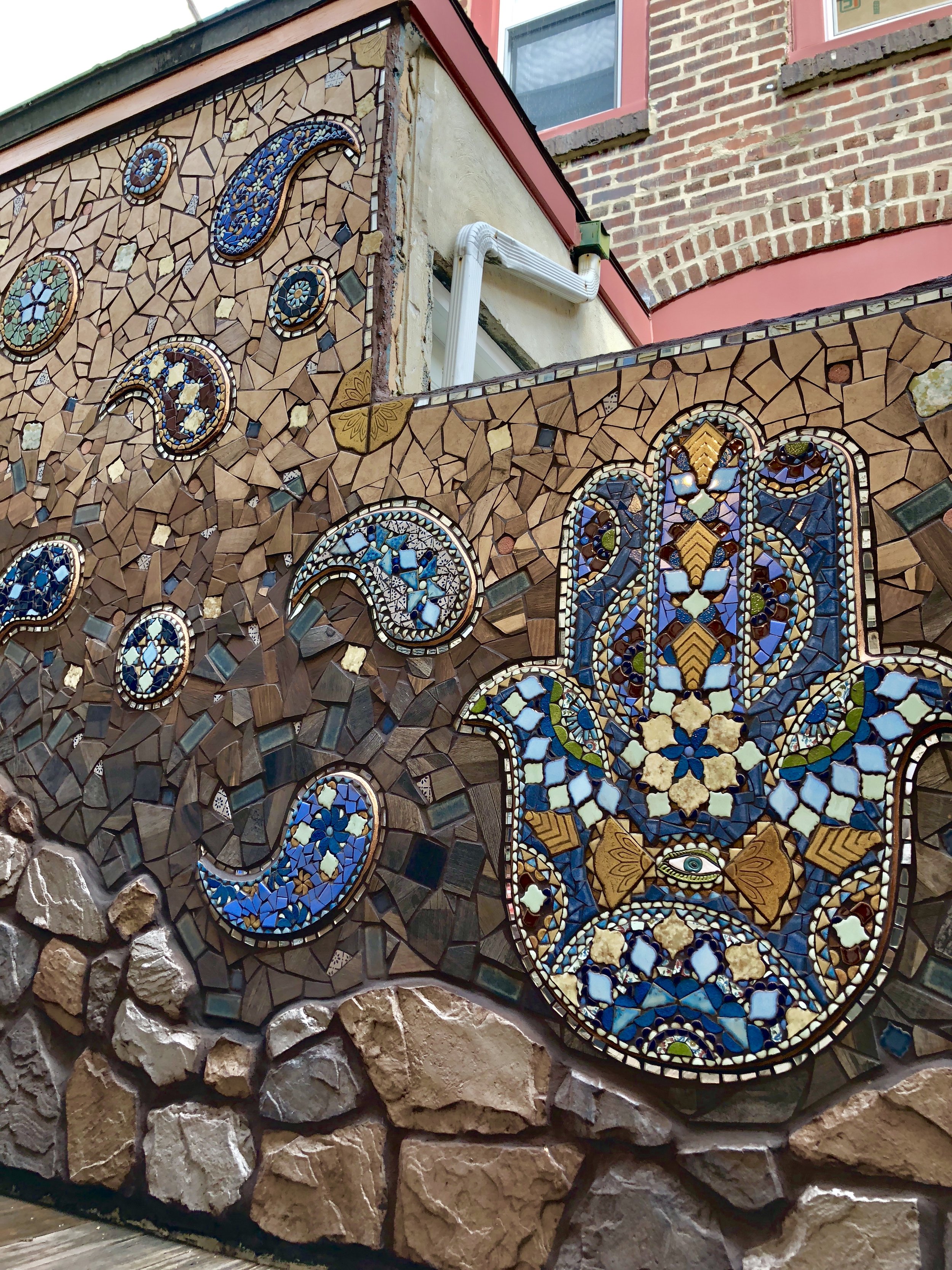 Metzner Mosaic: Philly Garden Art, Paisley Patio