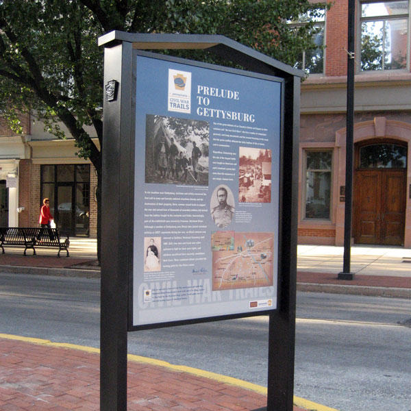 Gettysburg trail sign