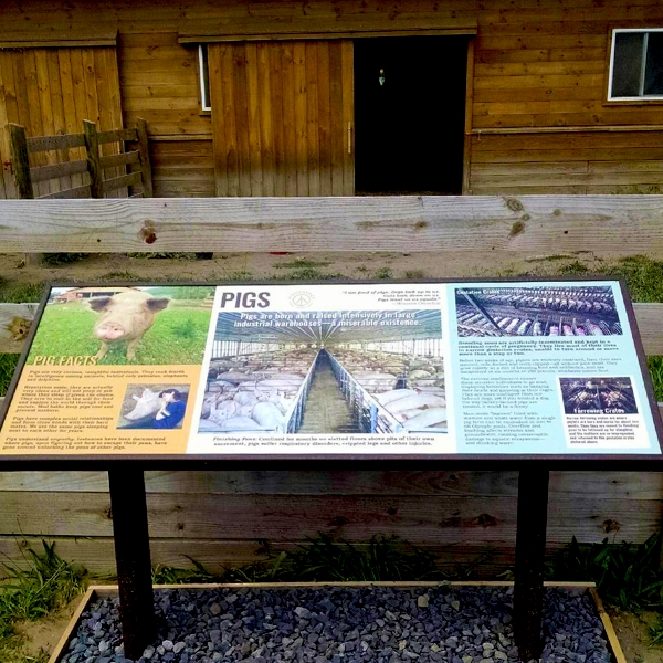 Woodstock Farm Sanctuary interpretive sign