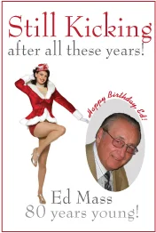 Birthday poster. Man loves the Rockettes!
