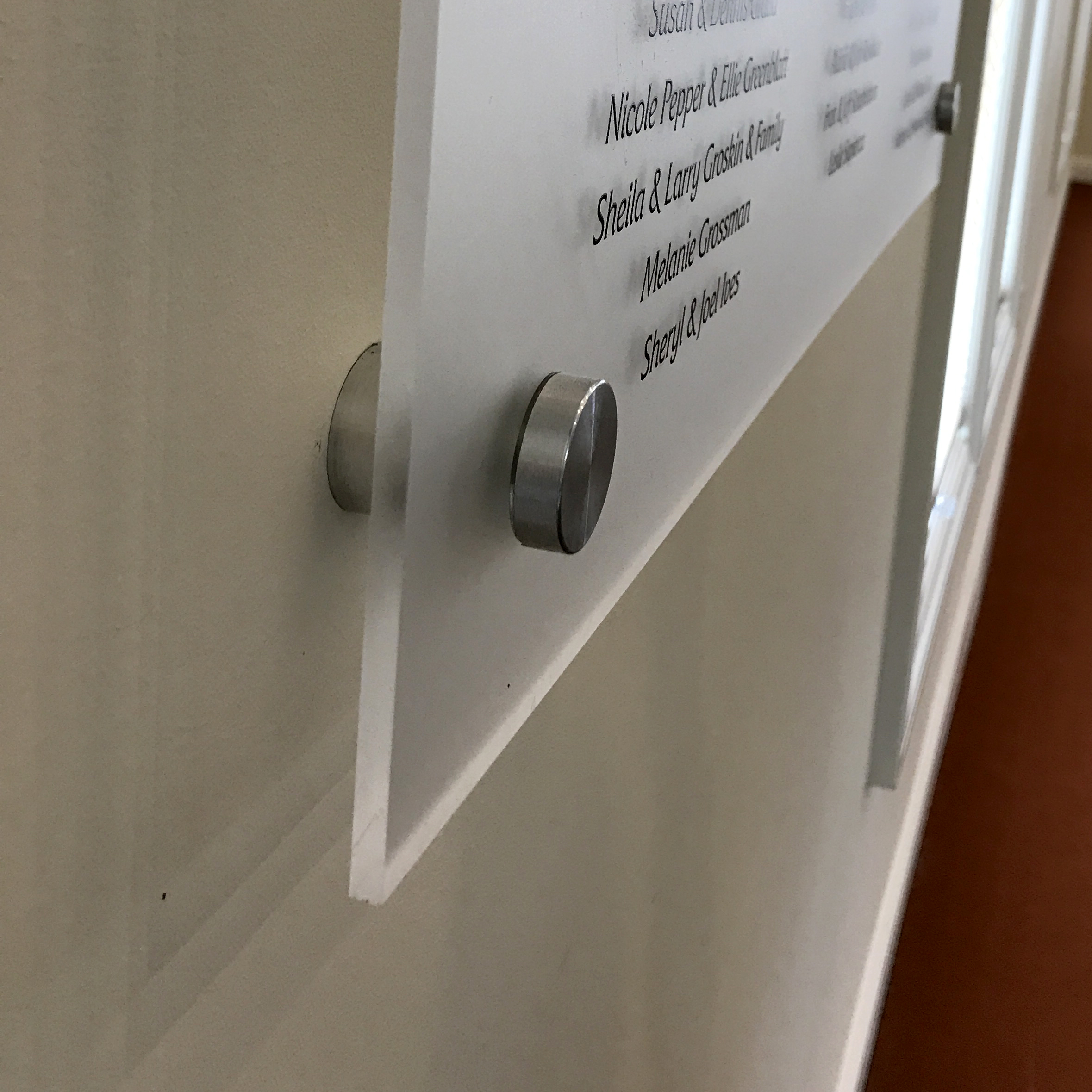 Standoff Detail for Donor Plaque