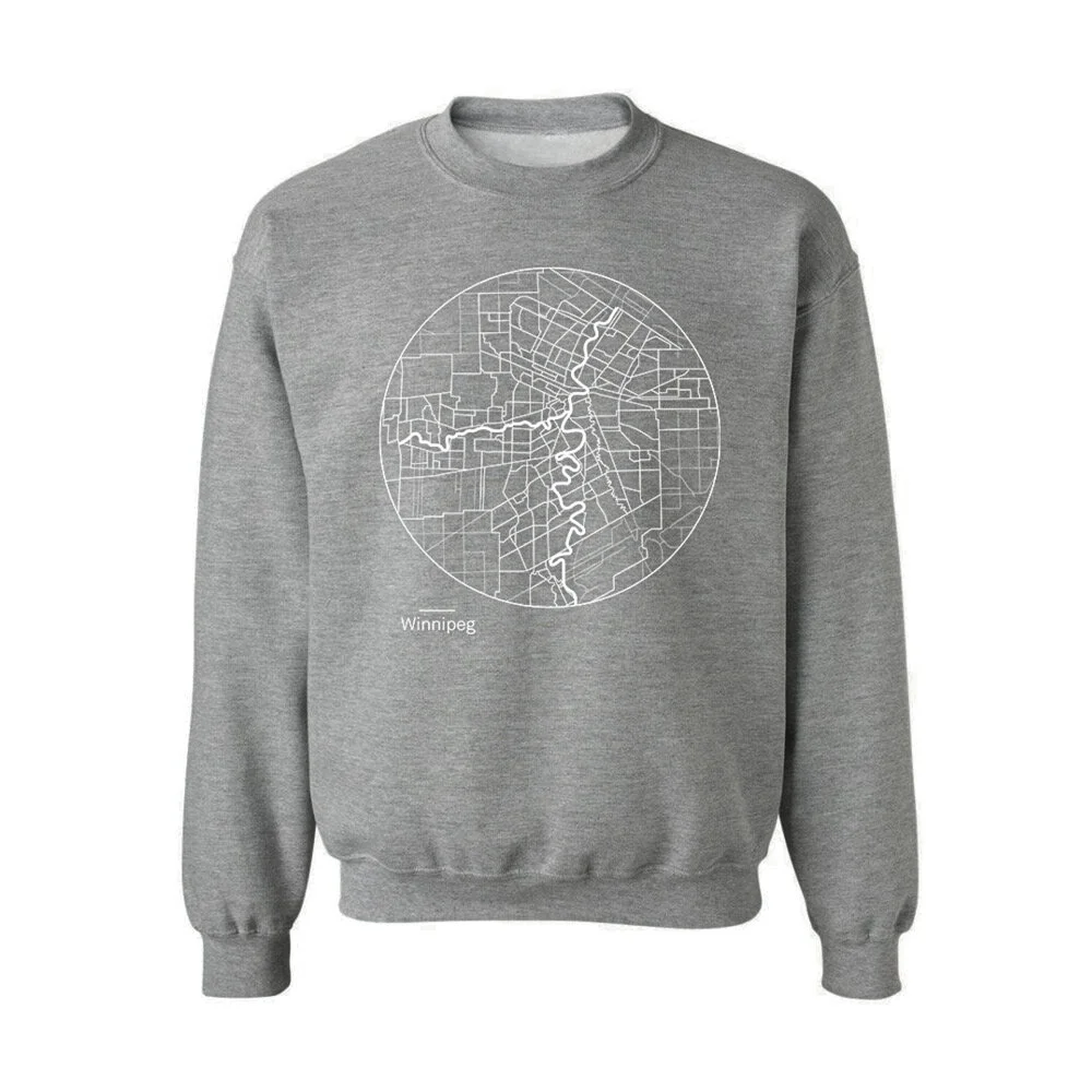 Winnipeg Circle Map Crewneck — Adria Warren Creative