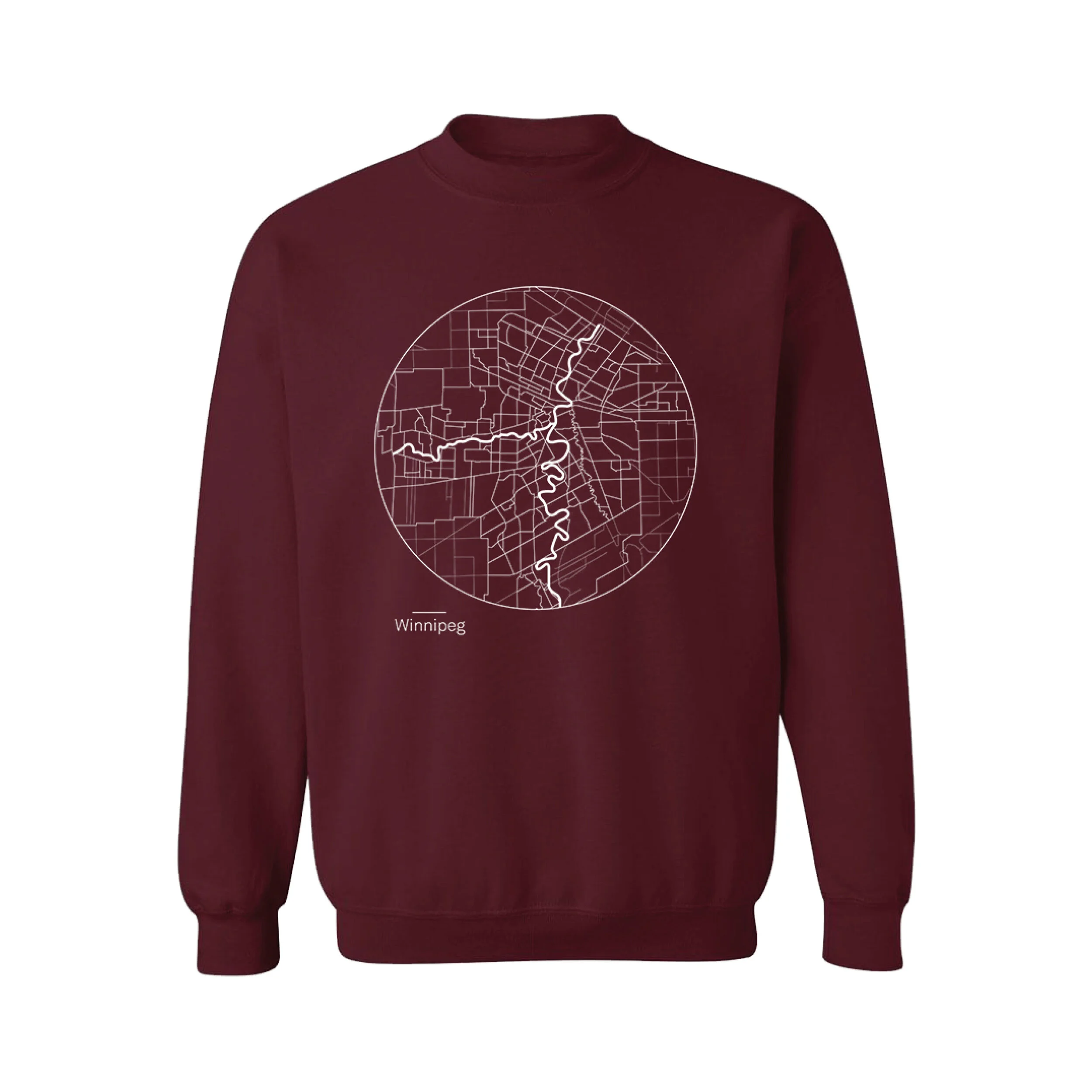 Winnipeg Circle Map Crewneck — Adria Warren Creative
