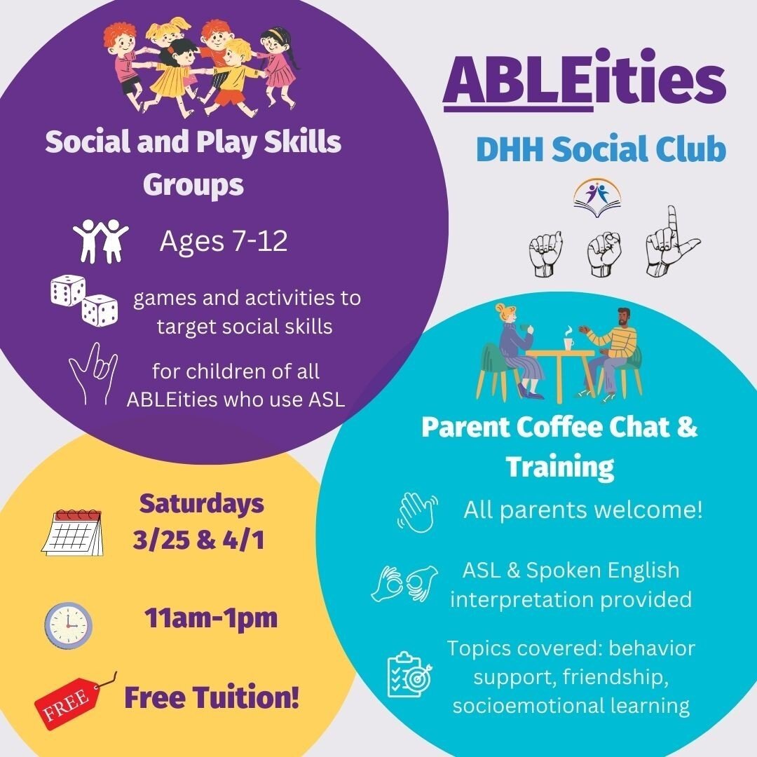 We're just two weeks away! Who will be joining us for our first ever DHH Social Club? 
Did we mention it's totally FREE? 

Link in bio!

 #deaf #deafeducation #asl #DHH #deafcommunity #signlanguage