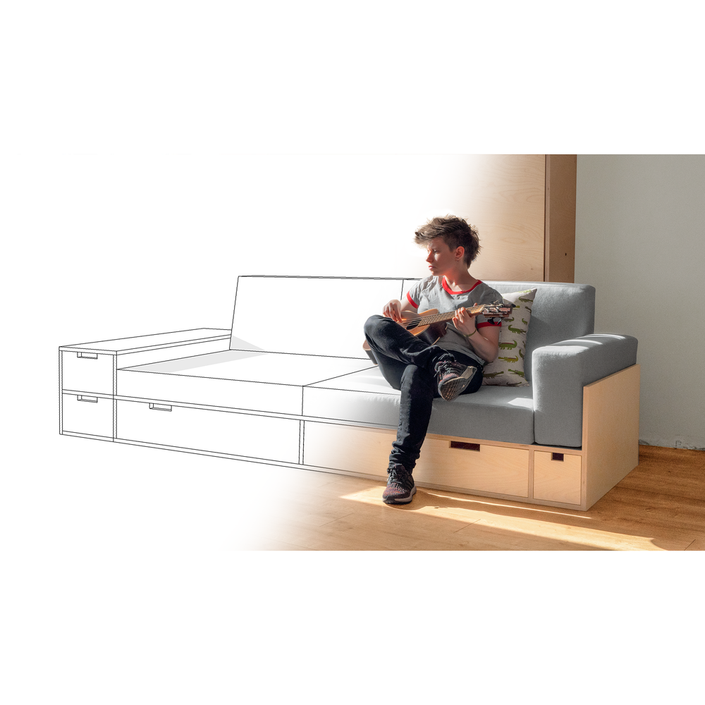 Sofa // Wall Sofa Bed System PLANS