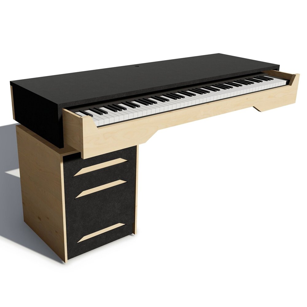 Piano Desk + Mobile Cabinet PLANS