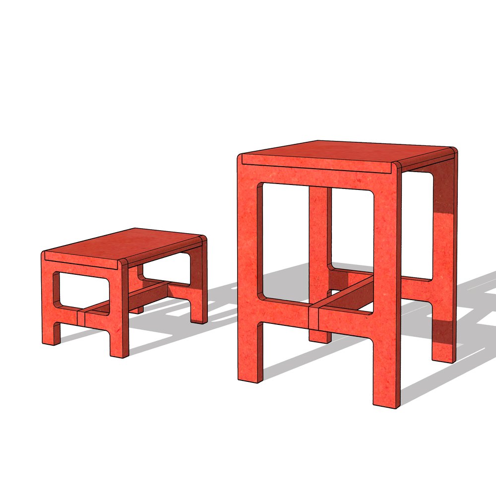 Flat Pack Stool Template