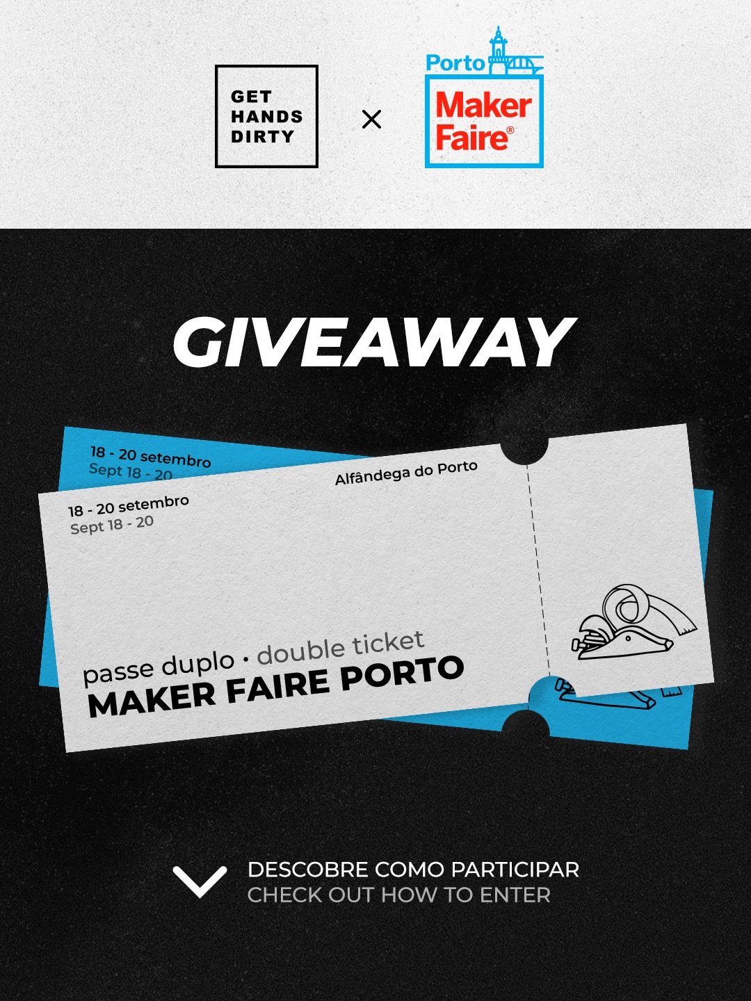 Este m&ecirc;s, temos encontro marcado na primeira Maker Faire no Porto e tamb&eacute;m tu podes fazer parte da sua hist&oacute;ria! De 18 a 20 de setembro, a Alf&acirc;ndega do Porto ser&aacute; palco do maior encontro da Comunidade Maker.

Temos um
