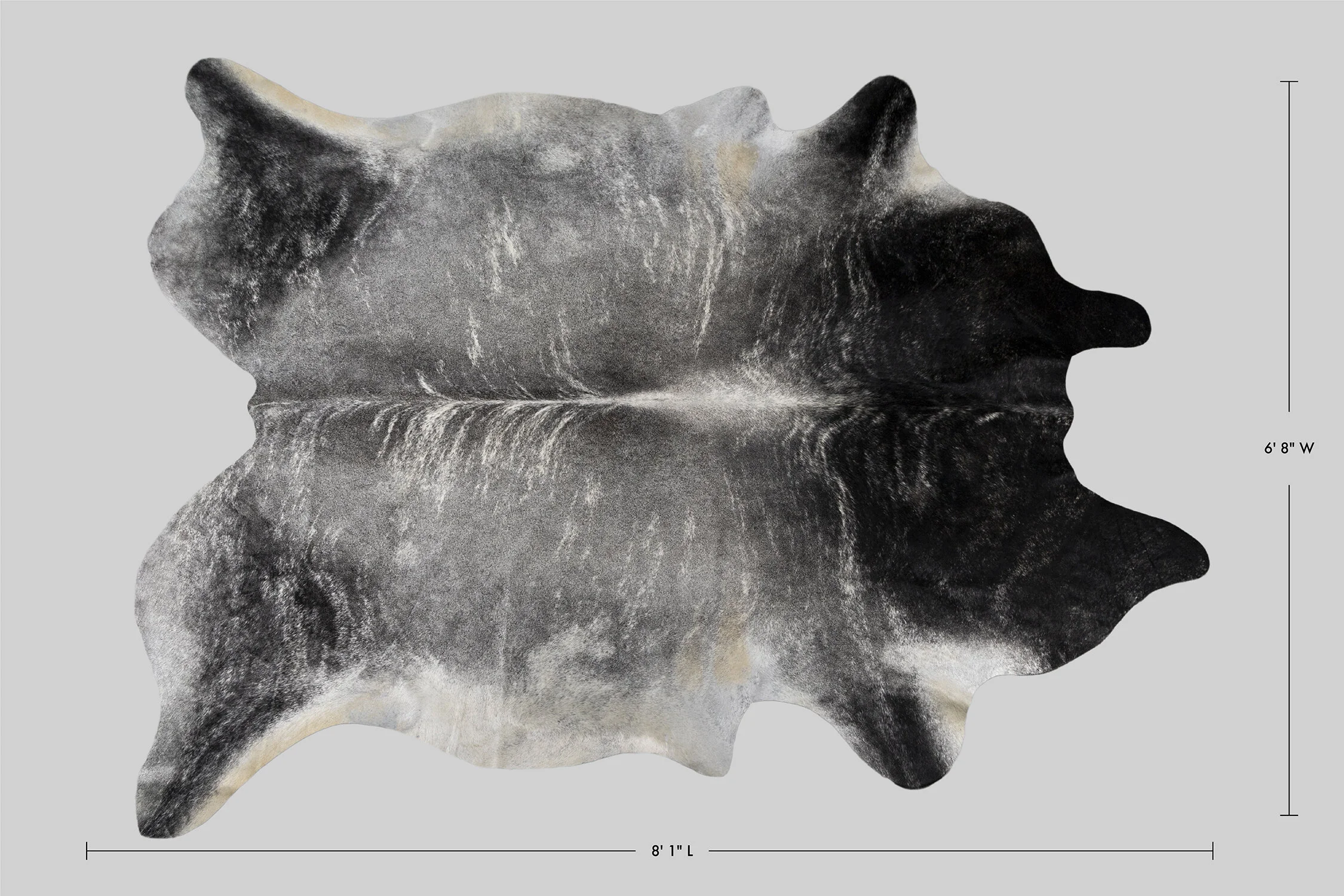 GRAY BRINDLE GENUINE BRAZILIAN COWHIDE