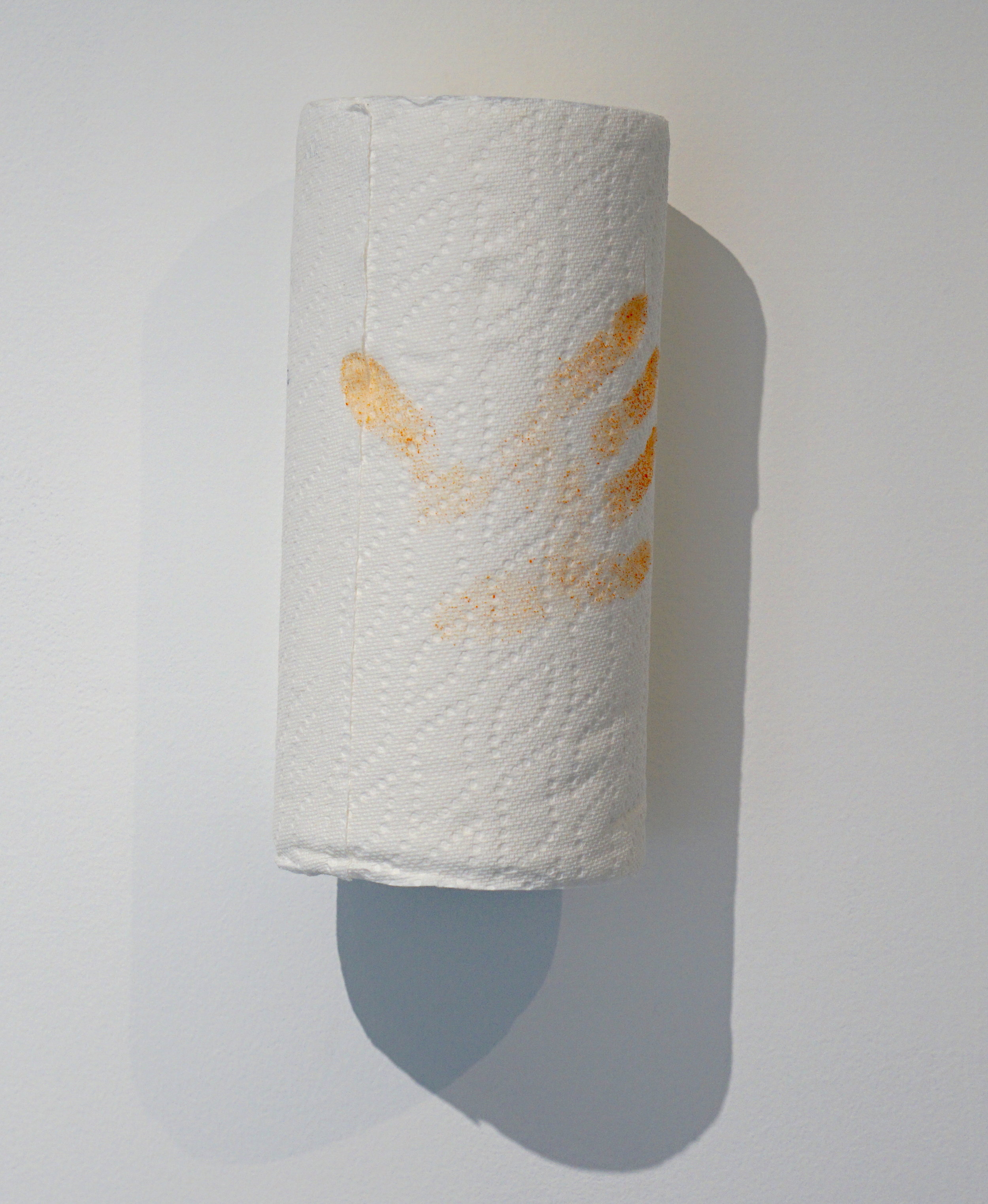   Frances Gallardo   Untitled , 2017 Cheeto powder, paper towels 