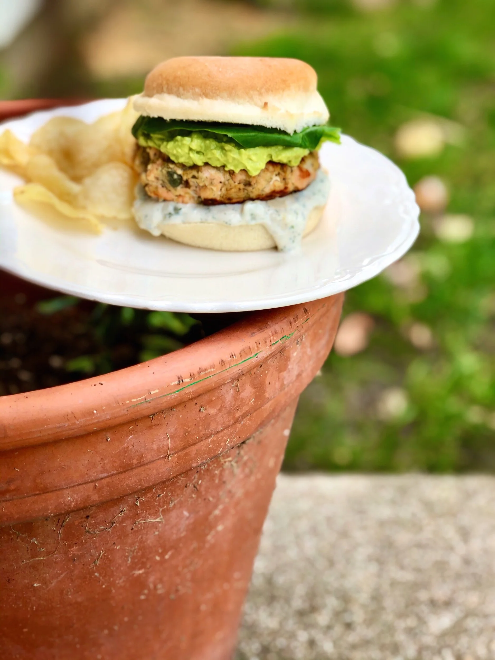 Tzatziki Salmon Burger