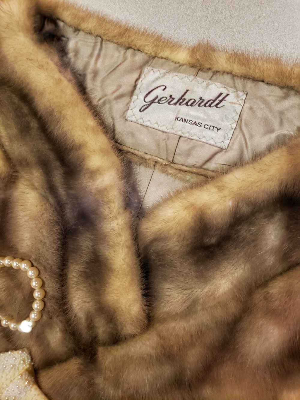  This fur stole was purchases at Gerhardt in Kansas City. A prominent department store in the 50s.  