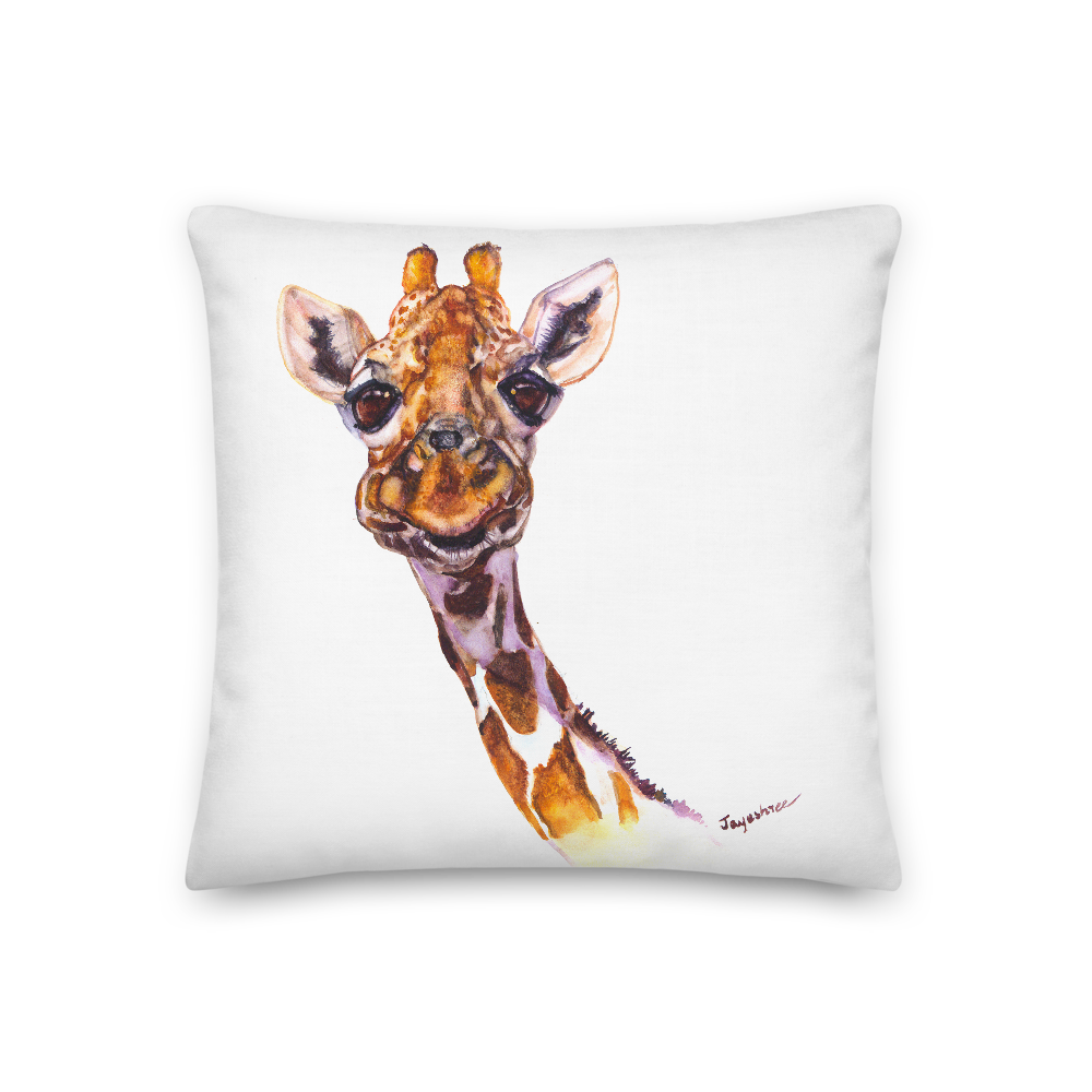 giraffe throw pillow