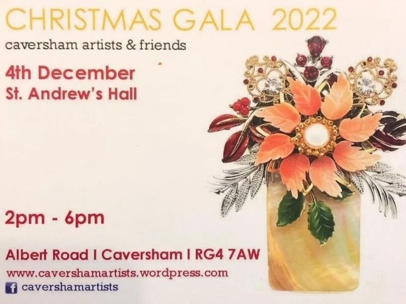 I'll be showing some of my most recent work this weekend at this Christmas Gala. 4th December, 2 to 6pm. There are 15 makers at this event plus homemade cakes organised by 'ways and means'. Come and have a look! 

#cavershamgala #standrewshall#cavers