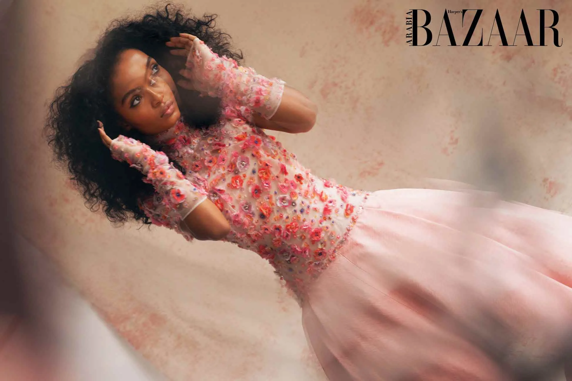 YARA SHAHIDI HARPER'S BAZAAR ARABIA JUNE ISSUE 2018 FLORAL BLUR.jpg