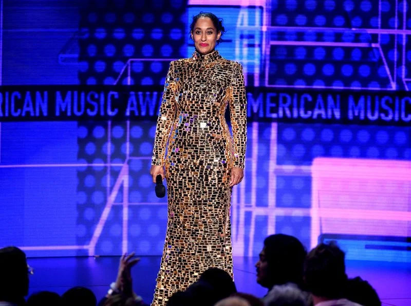 “Golden Girl” Gold Mirror & Crystal Gown by CD Greene