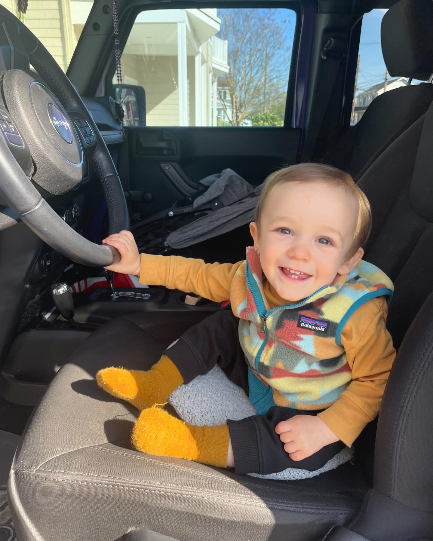 Will someday make a collage of all the babies who are precious to me, sitting in this Jeep 💜