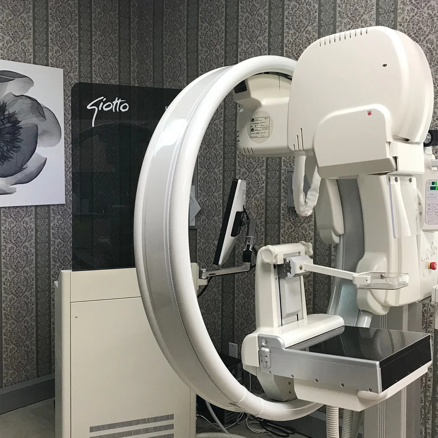 Giotto full-field digital mammography and image-guidance system. Very high-resolution images at half the radiation dose.