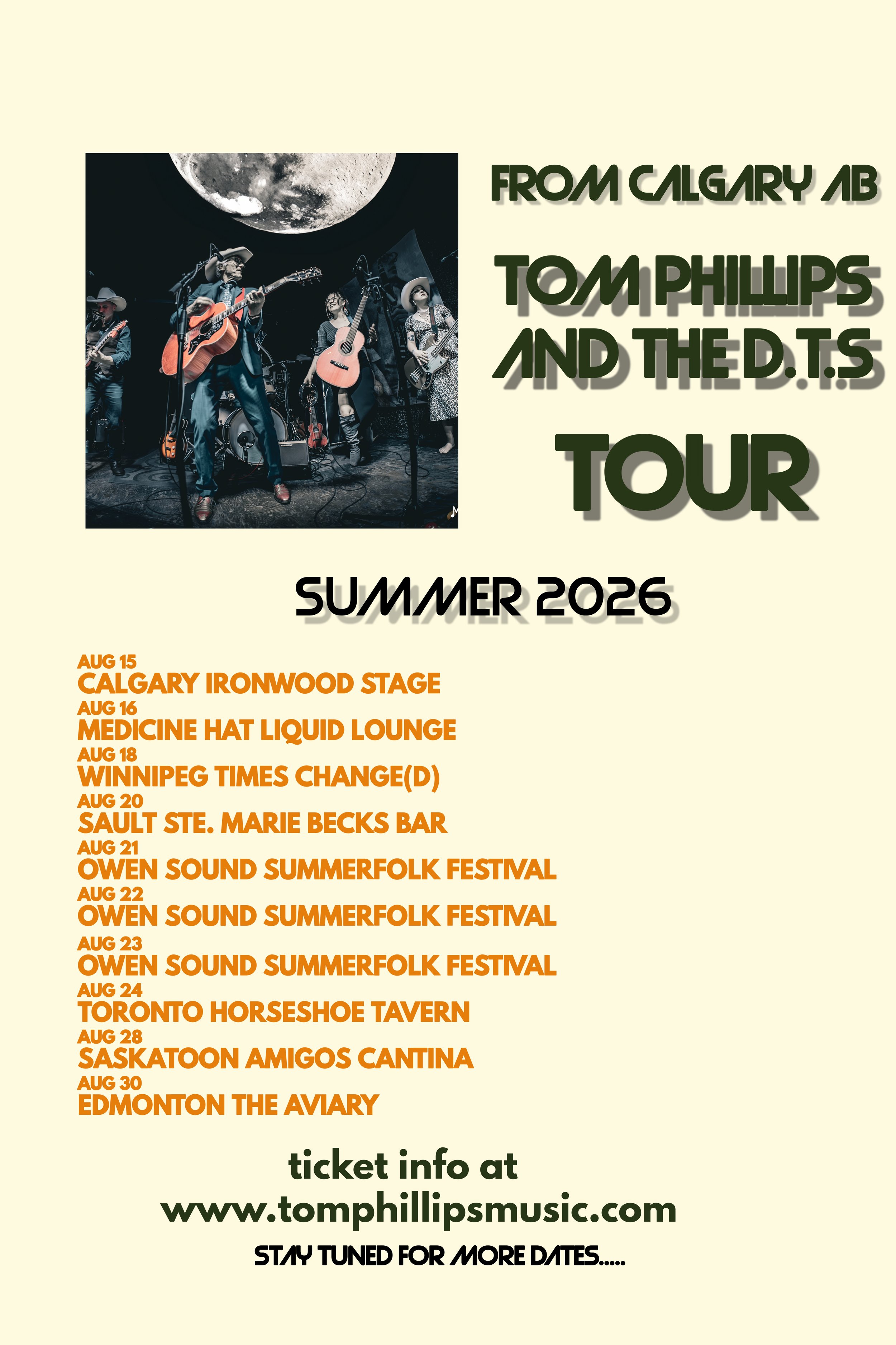 TOUR Kickoff Matinee Live at The Ironwood Tom Phillips and the D.T.s