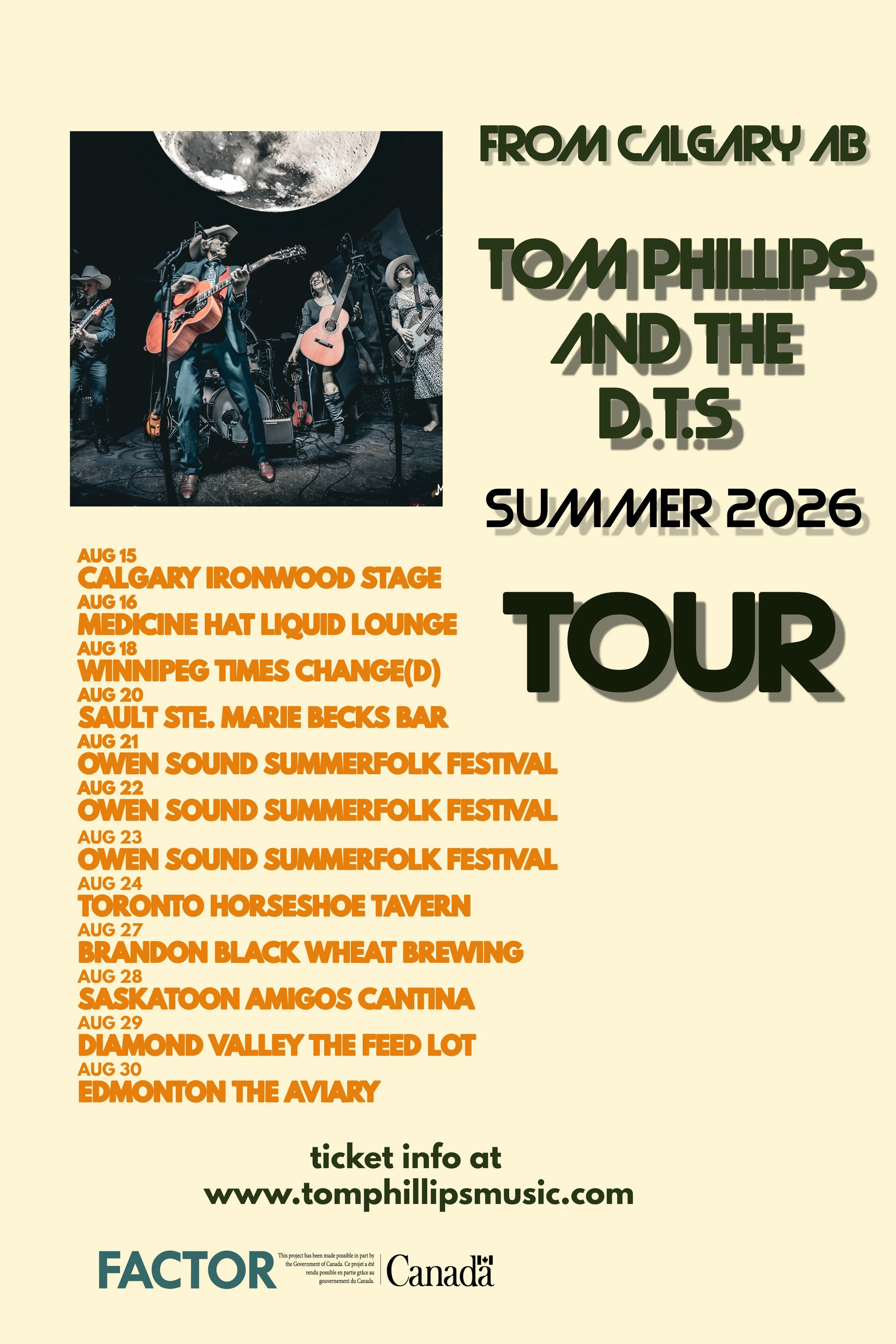 TOUR Kickoff Matinee Live at The Ironwood Tom Phillips and the D.T.s