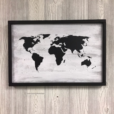 $45 | World Map |12"x18.5"