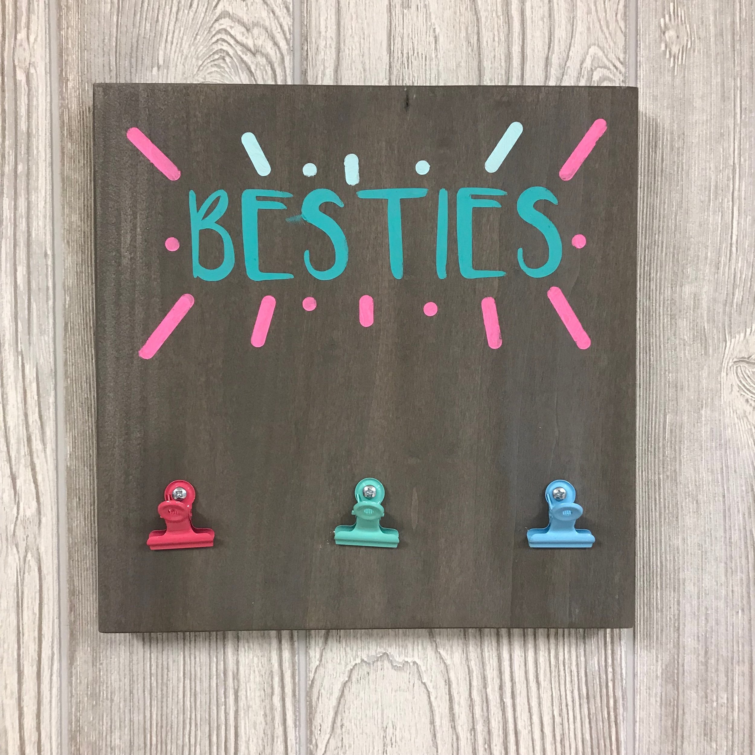 Besties w/clips | 10"x10"